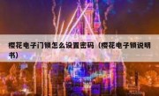 樱花电子门锁怎么设置密码（樱花电子锁说明书）