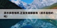 派币真假难辨,正面负面都都有（派币是假的吗）