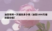 油管视频一万播放多少钱（油管1000万播放量价格）