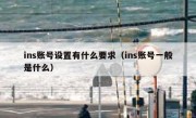 ins账号设置有什么要求（ins账号一般是什么）