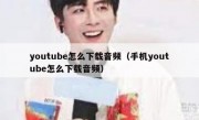 youtube怎么下载音频（手机youtube怎么下载音频）