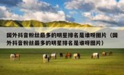 国外抖音粉丝最多的明星排名是谁呀图片（国外抖音粉丝最多的明星排名是谁呀图片）