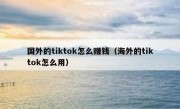 国外的tiktok怎么赚钱（海外的tiktok怎么用）