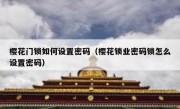 樱花门锁如何设置密码（樱花锁业密码锁怎么设置密码）