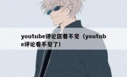 youtube评论区看不见（youtube评论看不见了）