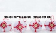 推特可以推广吗是真的吗（推特可以使用吗）