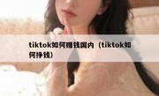 tiktok如何赚钱国内（tiktok如何挣钱）