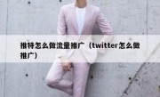 推特怎么做流量推广（twitter怎么做推广）