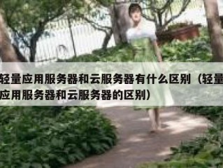 轻量应用服务器和云服务器有什么区别（轻量应用服务器和云服务器的区别）