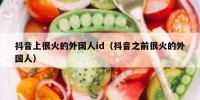 抖音上很火的外国人id（抖音之前很火的外国人）