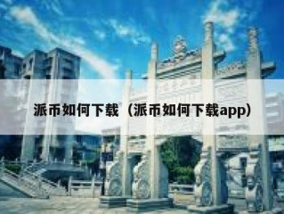派币如何下载（派币如何下载app）