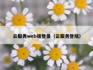 云服务web端登录（云服务登陆）