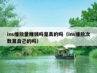 ins播放量赚钱吗是真的吗（ins播放次数算自己的吗）