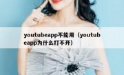 youtubeapp不能用（youtubeapp为什么打不开）