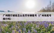 广州限行被拍怎么处罚车辆尾号（广州有尾号限行吗）