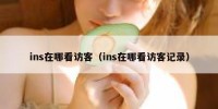 ins在哪看访客（ins在哪看访客记录）
