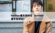 twitter看不到评论（twitter看不见评论）