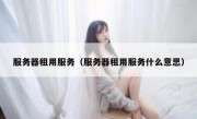 服务器租用服务（服务器租用服务什么意思）