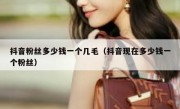 抖音粉丝多少钱一个几毛（抖音现在多少钱一个粉丝）