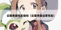 云服务器性能指标（云服务器运算性能）