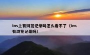 ins上有浏览记录吗怎么看不了（ins 有浏览记录吗）