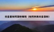 抖音里如何涨粉赚钱（如何利用抖音涨粉）