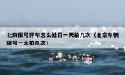 北京限号开车怎么处罚一天拍几次（北京车辆限号一天拍几次）