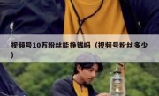 视频号10万粉丝能挣钱吗（视频号粉丝多少）
