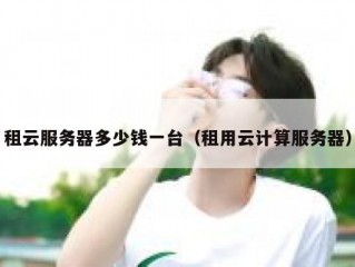 租云服务器多少钱一台（租用云计算服务器）