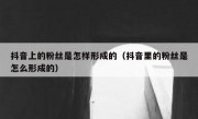 抖音上的粉丝是怎样形成的（抖音里的粉丝是怎么形成的）