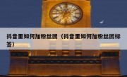 抖音里如何加粉丝团（抖音里如何加粉丝团标签）