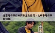 北京尾号限行未罚款怎么处罚（北京市尾号限行罚款）