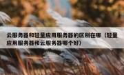 云服务器和轻量应用服务器的区别在哪（轻量应用服务器和云服务器哪个好）