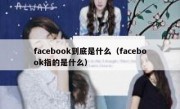 facebook到底是什么（facebook指的是什么）