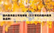 国内服务器公司有哪些（三个常见的国内服务器品牌）