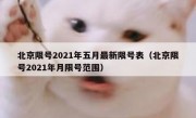 北京限号2021年五月最新限号表（北京限号2021年月限号范围）