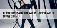 抖音预估转化次数是什么意思（抖音什么叫预估转化次数）