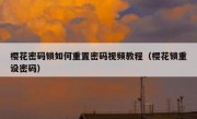 樱花密码锁如何重置密码视频教程（樱花锁重设密码）