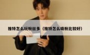 推特怎么玩粉丝多（推特怎么吸粉比较好）