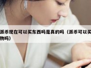 派币现在可以买东西吗是真的吗（派币可以买物吗）