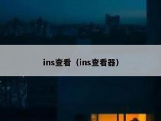 ins查看（ins查看器）