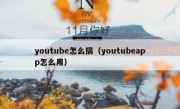 youtube怎么搞（youtubeapp怎么用）