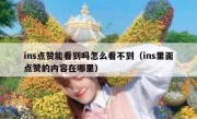 ins点赞能看到吗怎么看不到（ins里面点赞的内容在哪里）