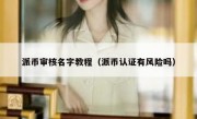 派币审核名字教程（派币认证有风险吗）