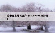 脸书开发外贸客户（facebook做外贸）