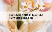 youtube百万播放量（youtube100万播放量赚多少钱）