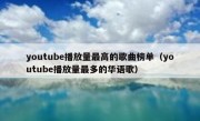 youtube播放量最高的歌曲榜单（youtube播放量最多的华语歌）