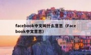 facebook中文叫什么意思（Facebook中文意思）