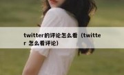 twitter的评论怎么看（twitter 怎么看评论）