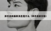 派币目前最新消息是什么（派币目前价格）